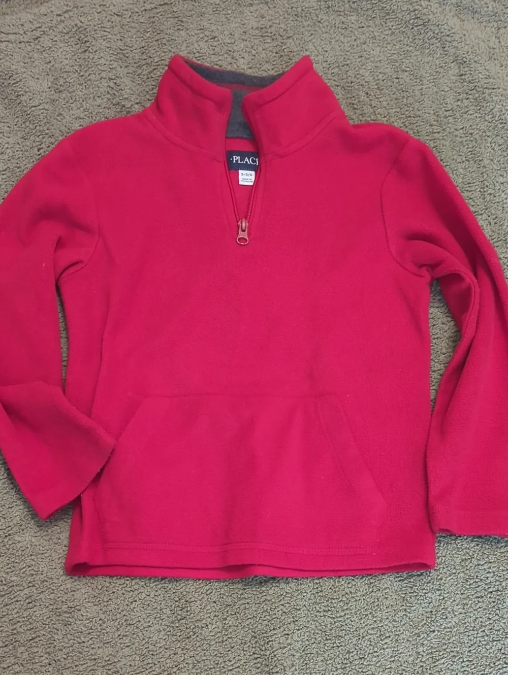 Lot Of 2 Boys Quarter Zip Fleece Pullover Sweatshirts, Size Small (5/6)